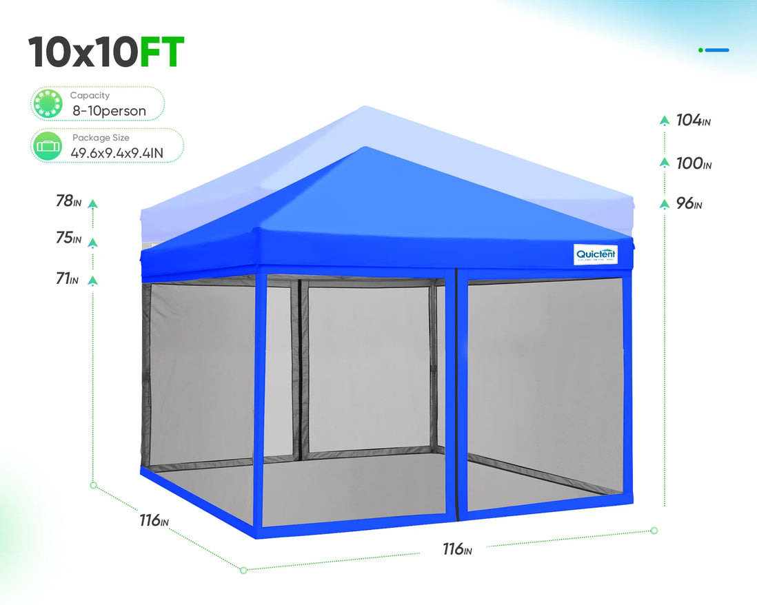 Blue canopy tent size#color_royal blue