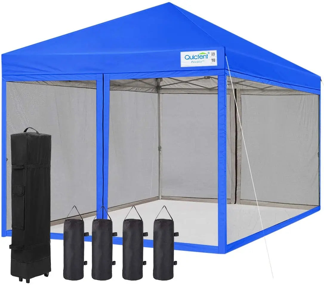 Royal Blue 8x8 Pop Up Screen Tent#color_royal blue