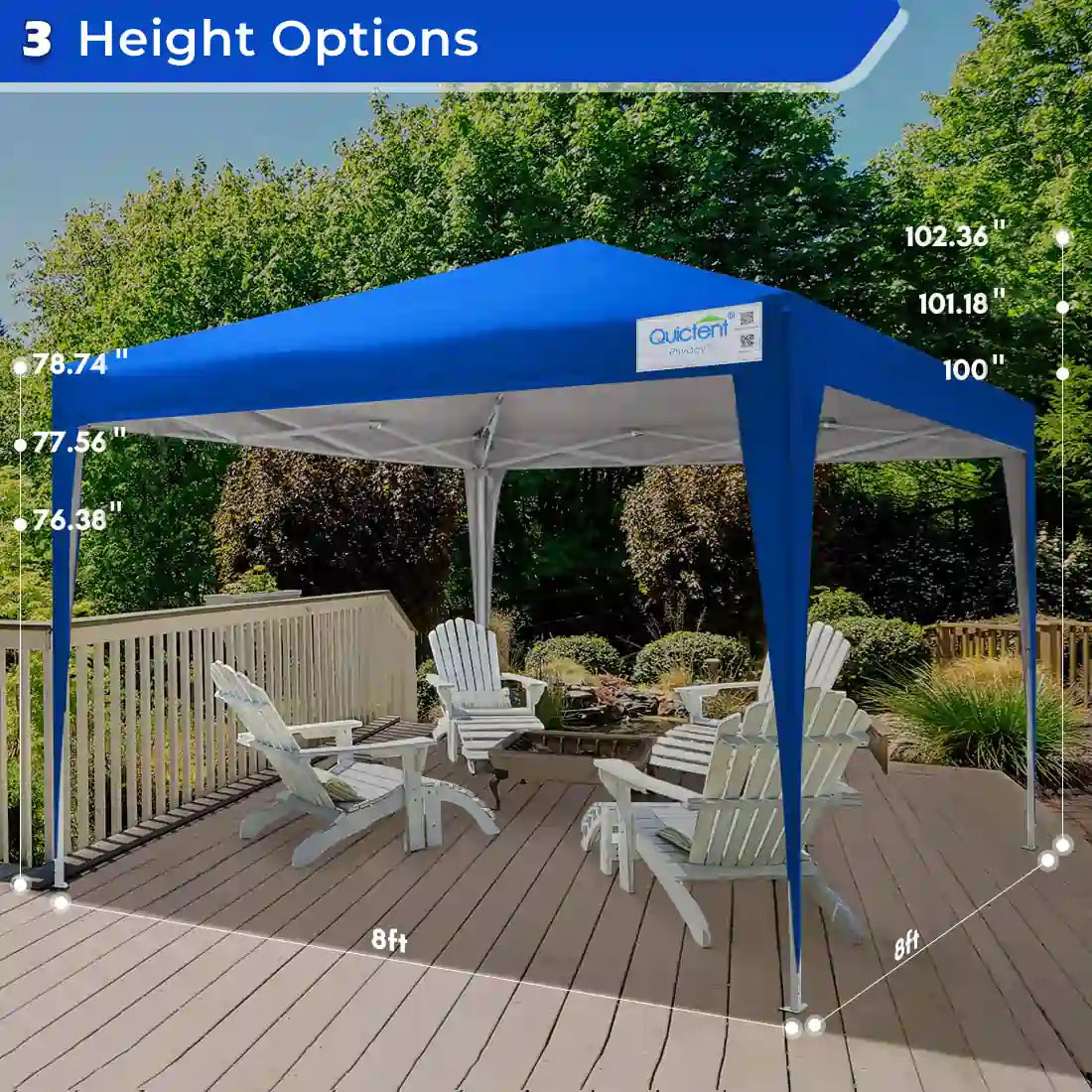 blue canopy tent 3 height options#color_ royal blue