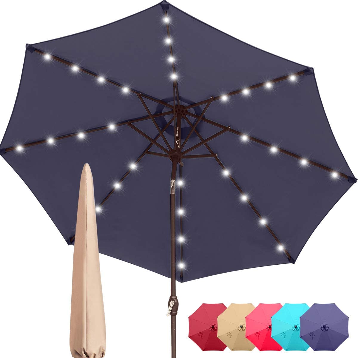 Upgraded 9' Patio Umbrella#color_navy blue