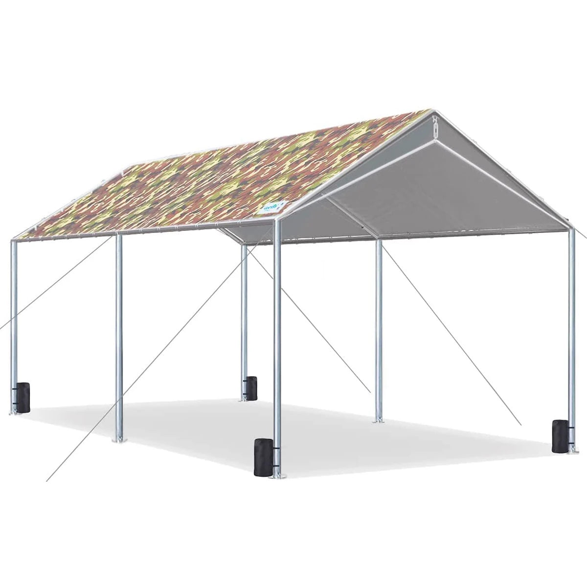 Upgraded 20' x 10' Carport Canopy-Como#color_camo