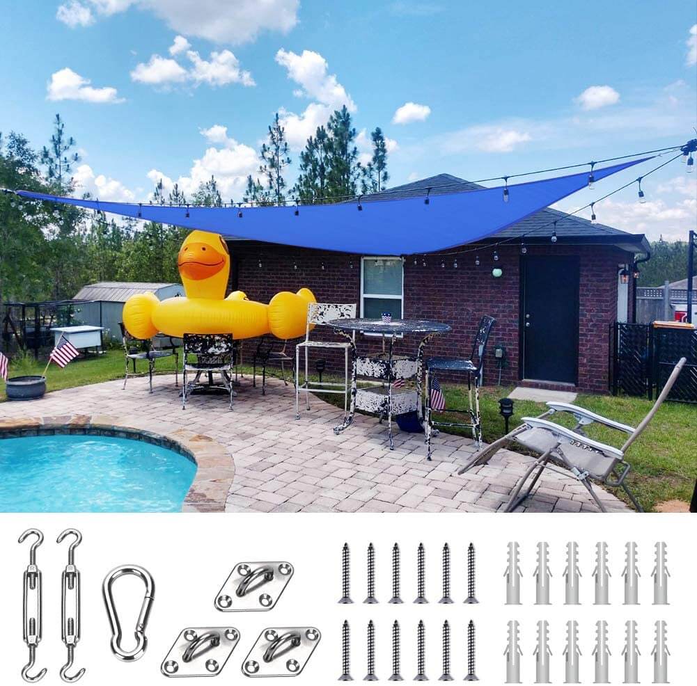 20' x 20' x 20' Triangle Shade Sail-Blue