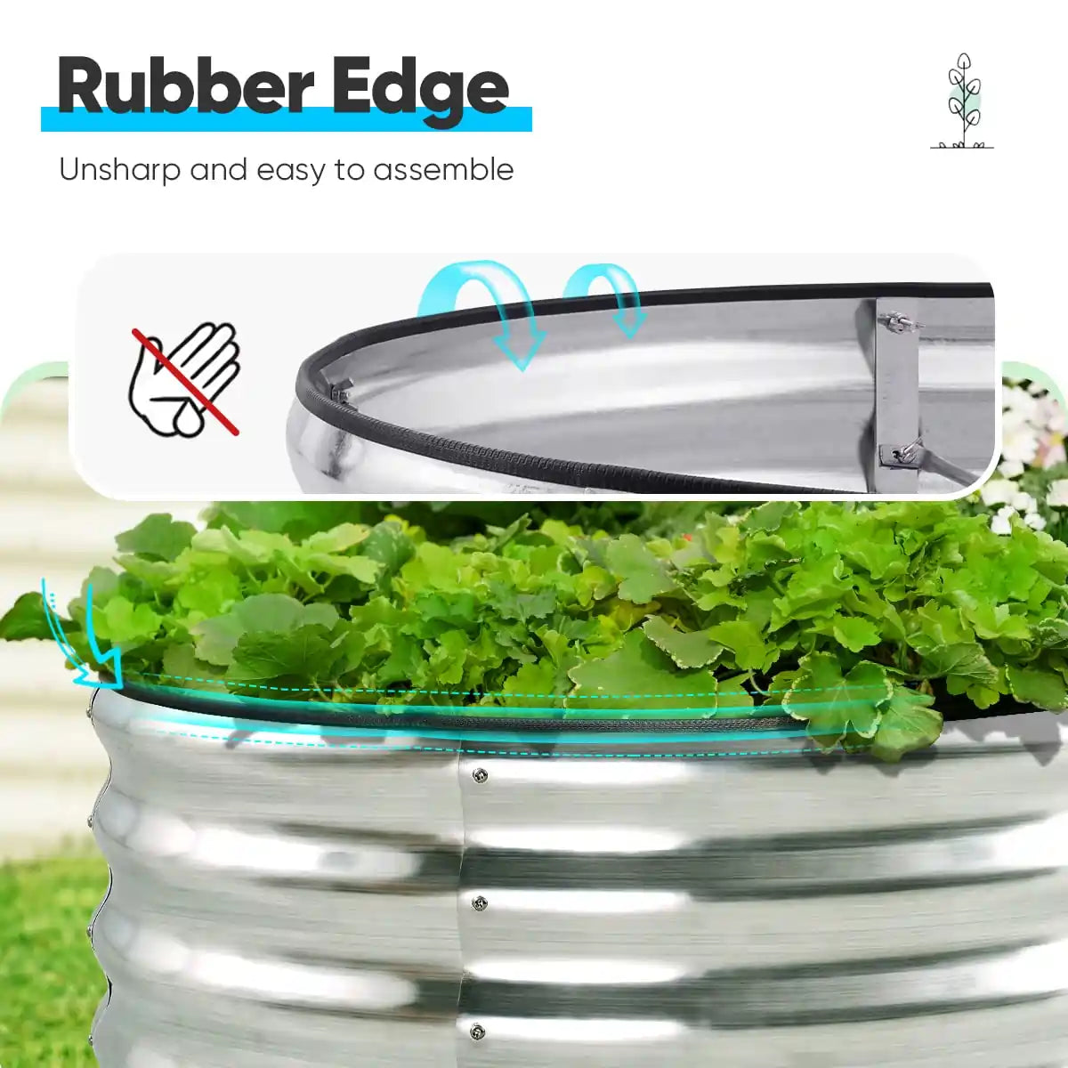 easy to assemble flower bed#color_silver