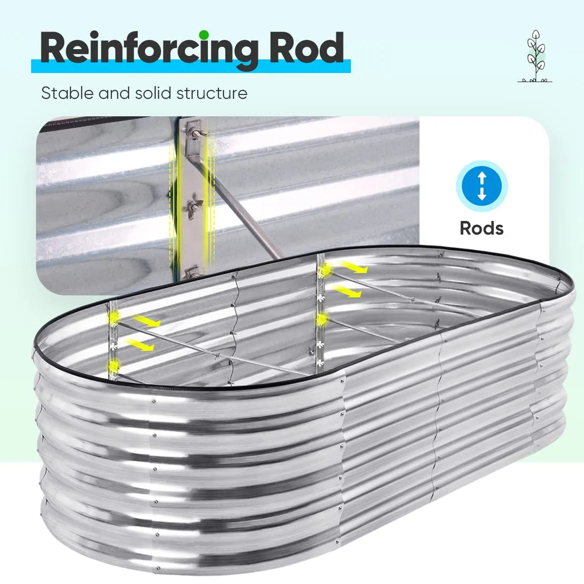 silver garden bed structure#color_silver