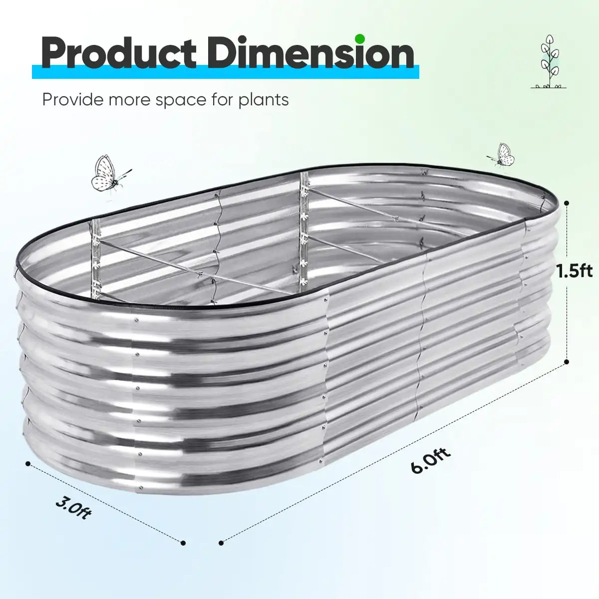 silver garden box dimension#color_silver