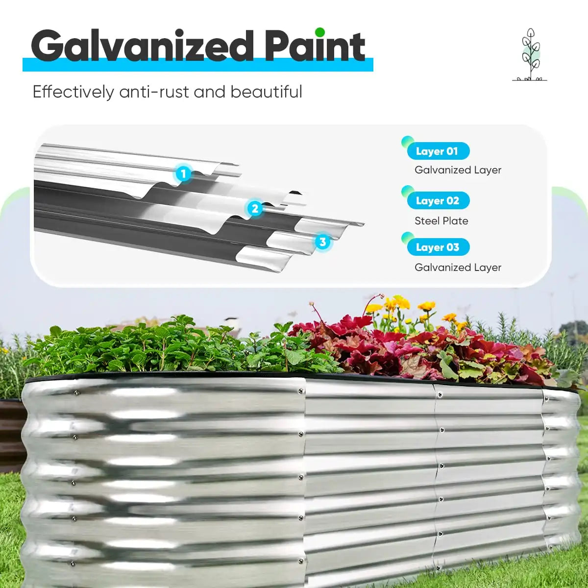 silver flower bed paint#color_silver