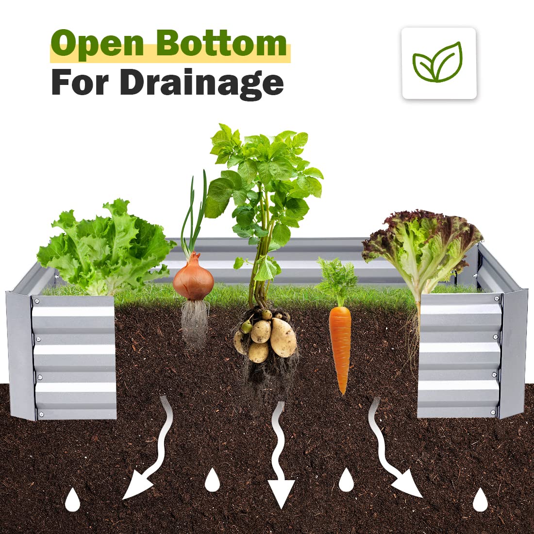 6x3x1 garden bed open bottom#size_6x3x1ft