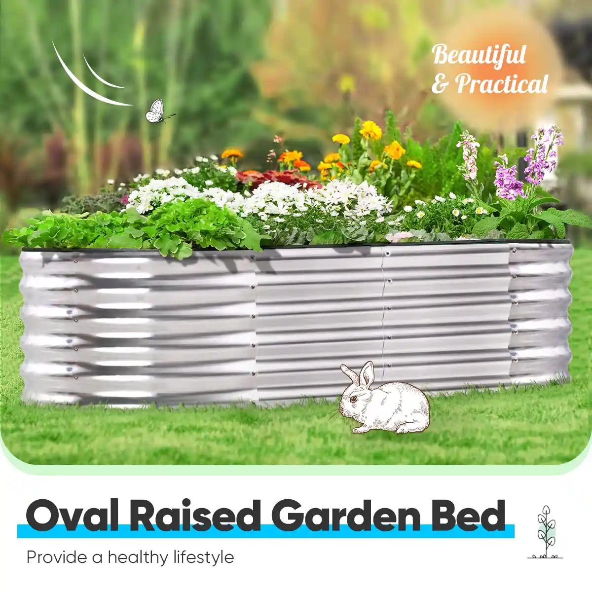 garden planter box#color_silver