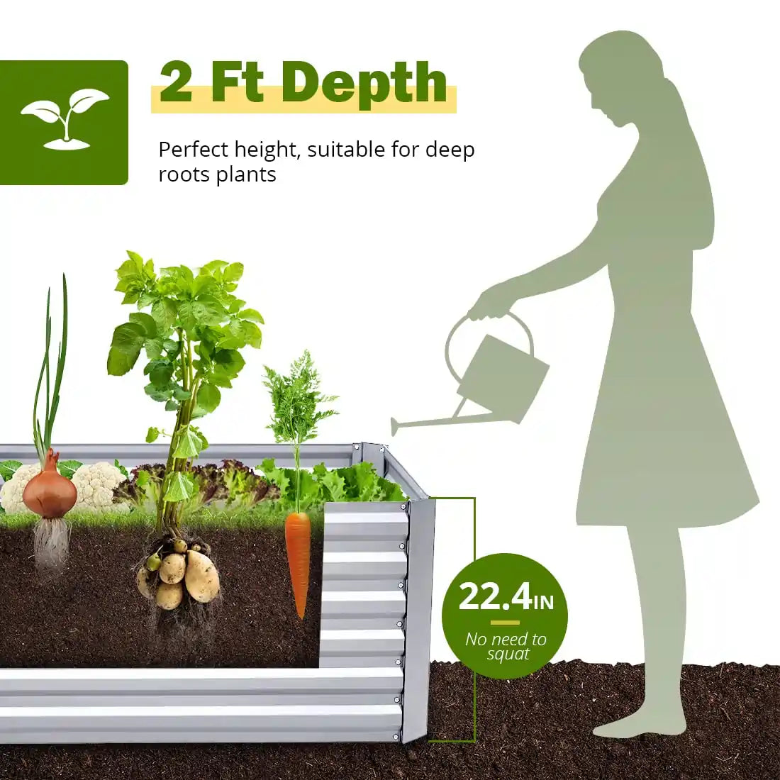 suitable for deep roots plants#size_6x3x2ft