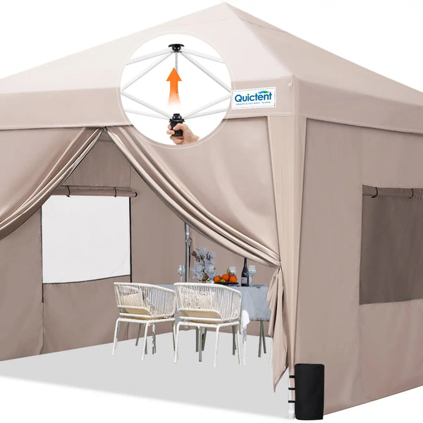 ezup tent Quictent Privacy 10' x 10' Pop Up Canopy with Sides, Pink
