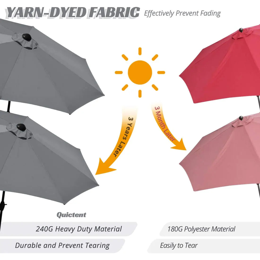 grey 9 foot patio umbrella fabric details#color_grey