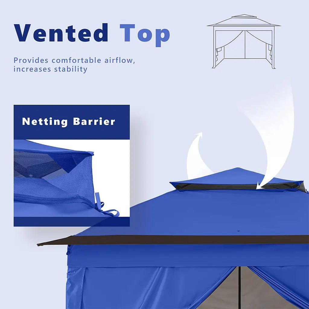Vented Top Canopy tent#color_royal blue