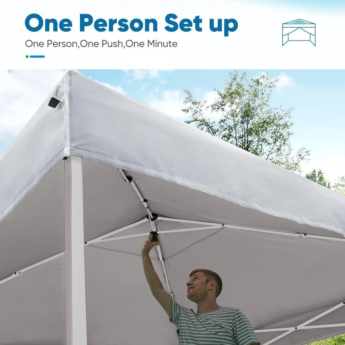 white pop up canopy with reinforced frame#color_white