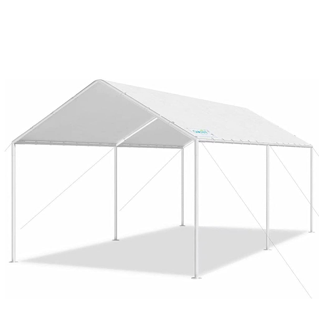 20' x 10' Basic Car Canopy-White#color_white