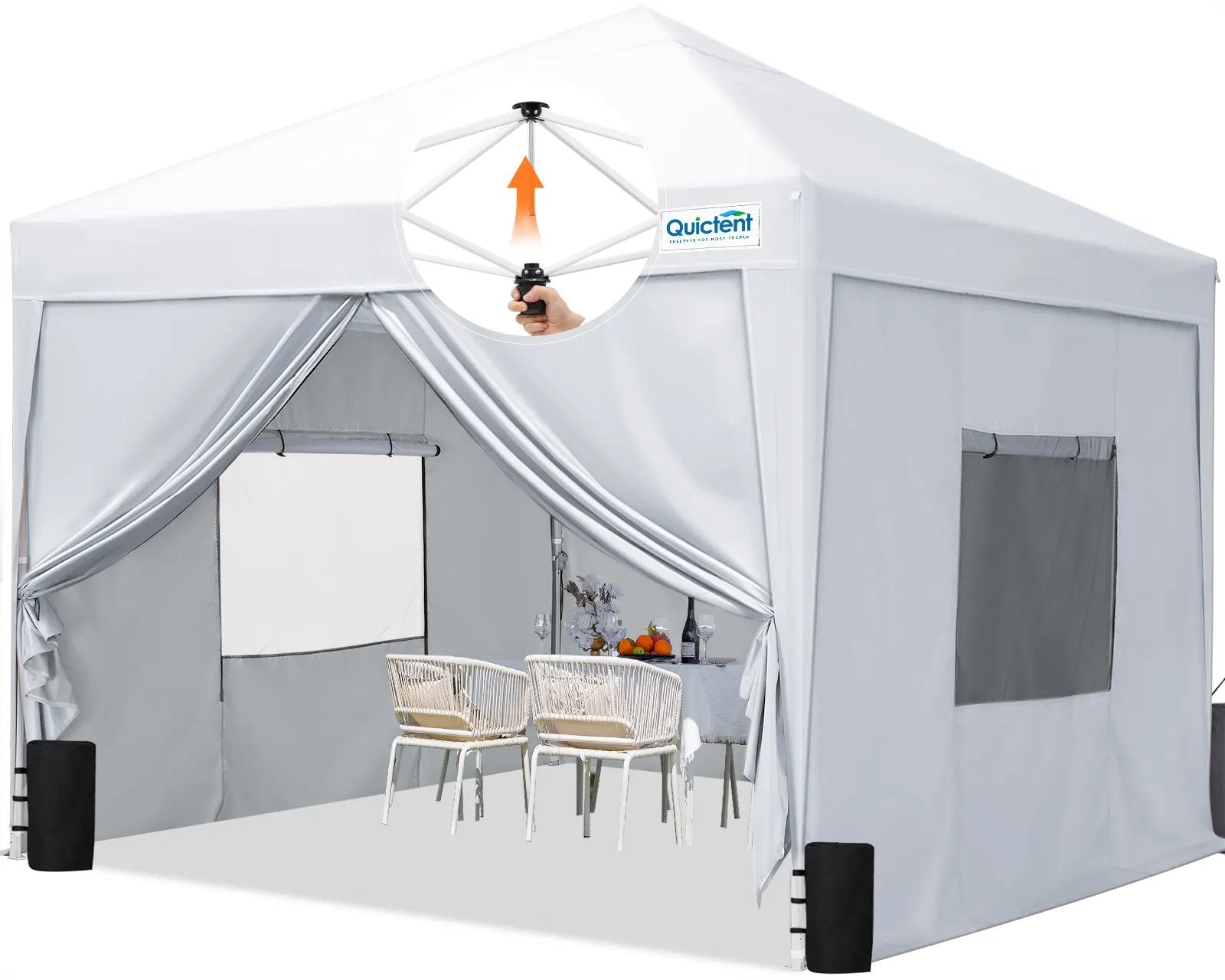 White 10' x 10' Pop Up Canopy#color_white (Upgraded)