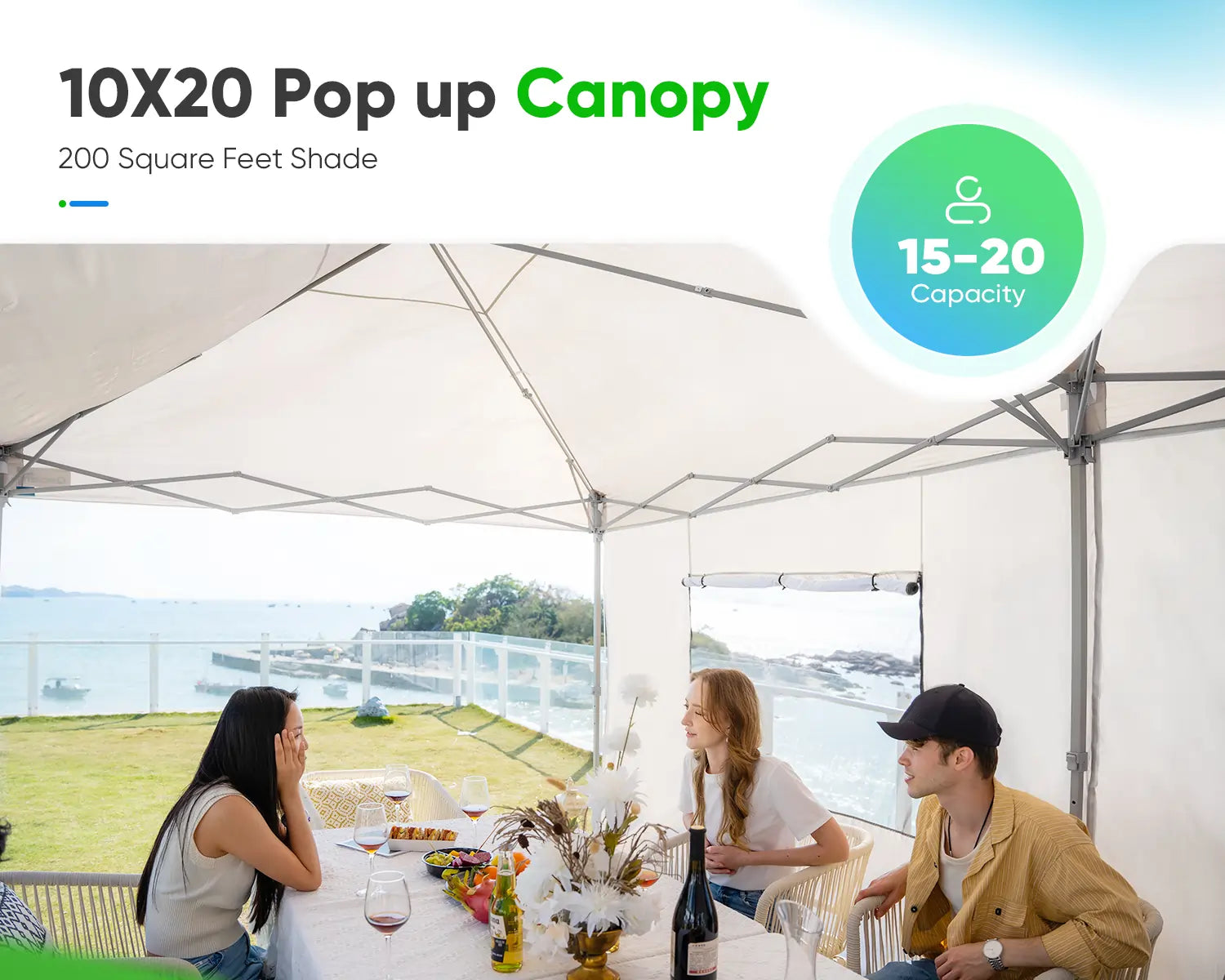 white privacy 10x20 pop up tents#color_white