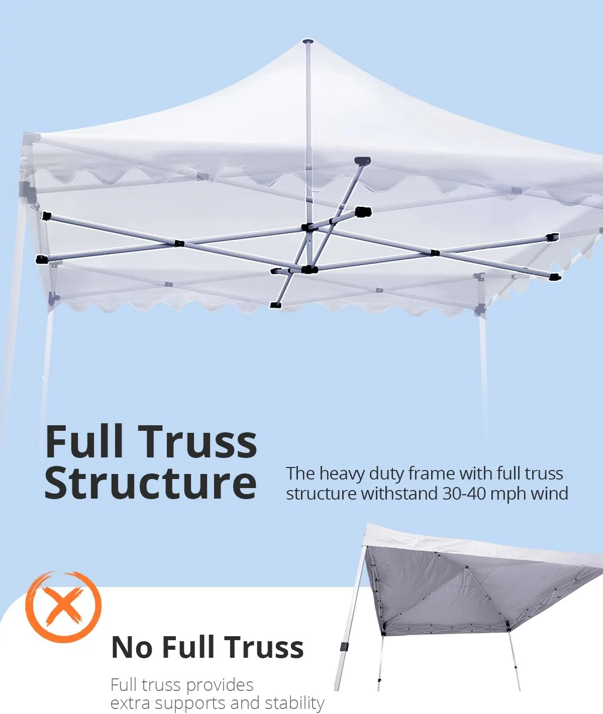 white canopy tent frame