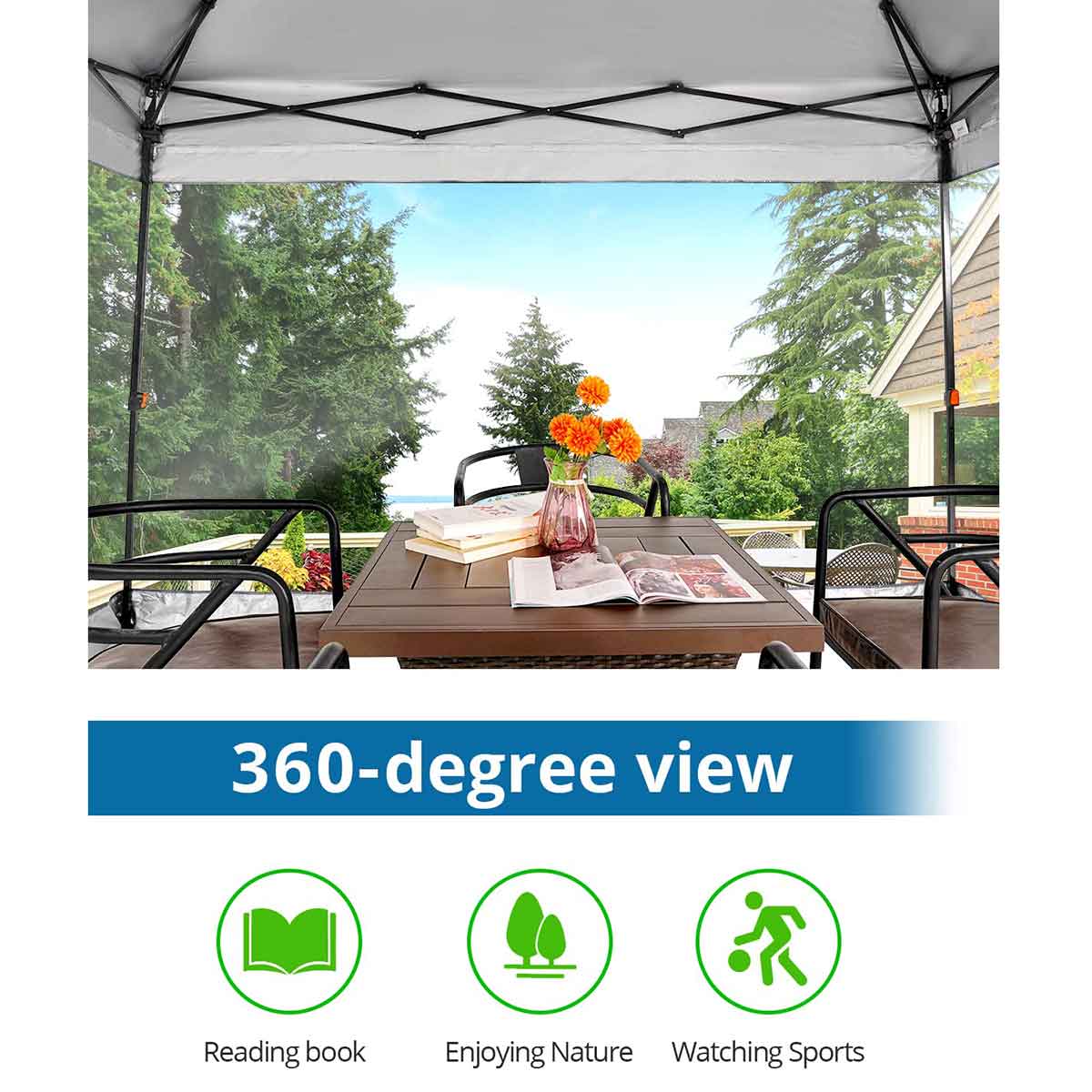 Beige 10' x 10'  Pop up Canopy detail#color_beige