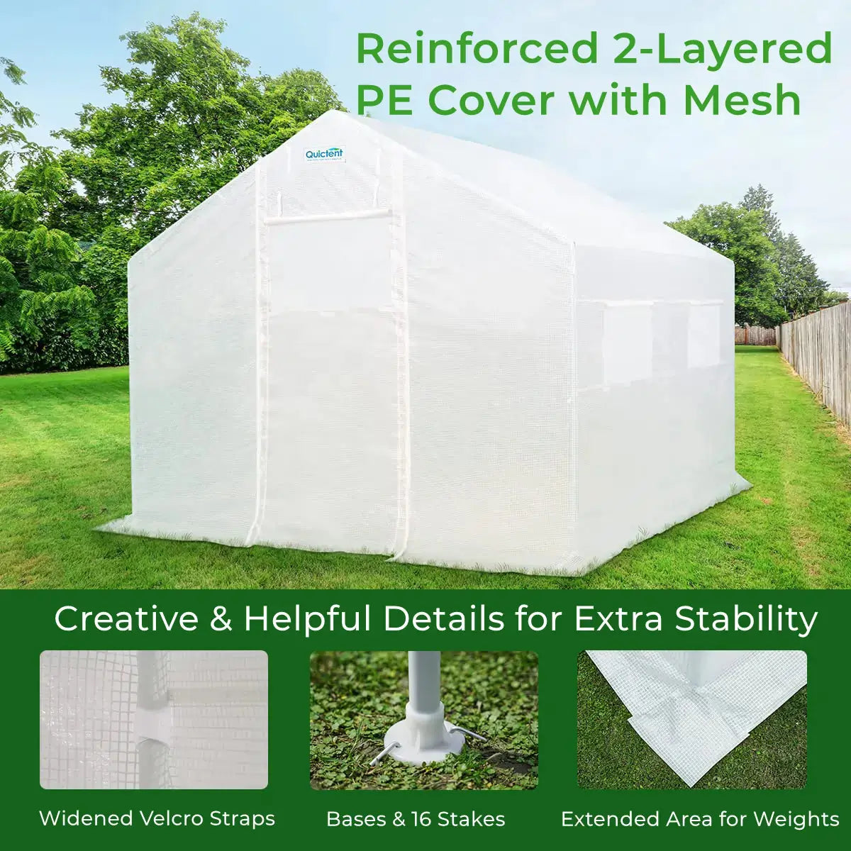 creative bakcyard greenhouse details for stability 