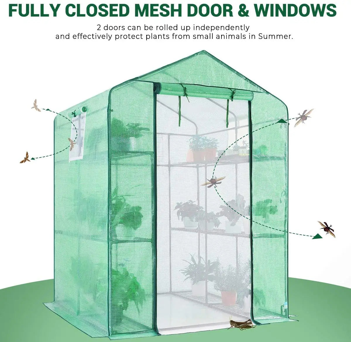 fully closed mesh door#color_green