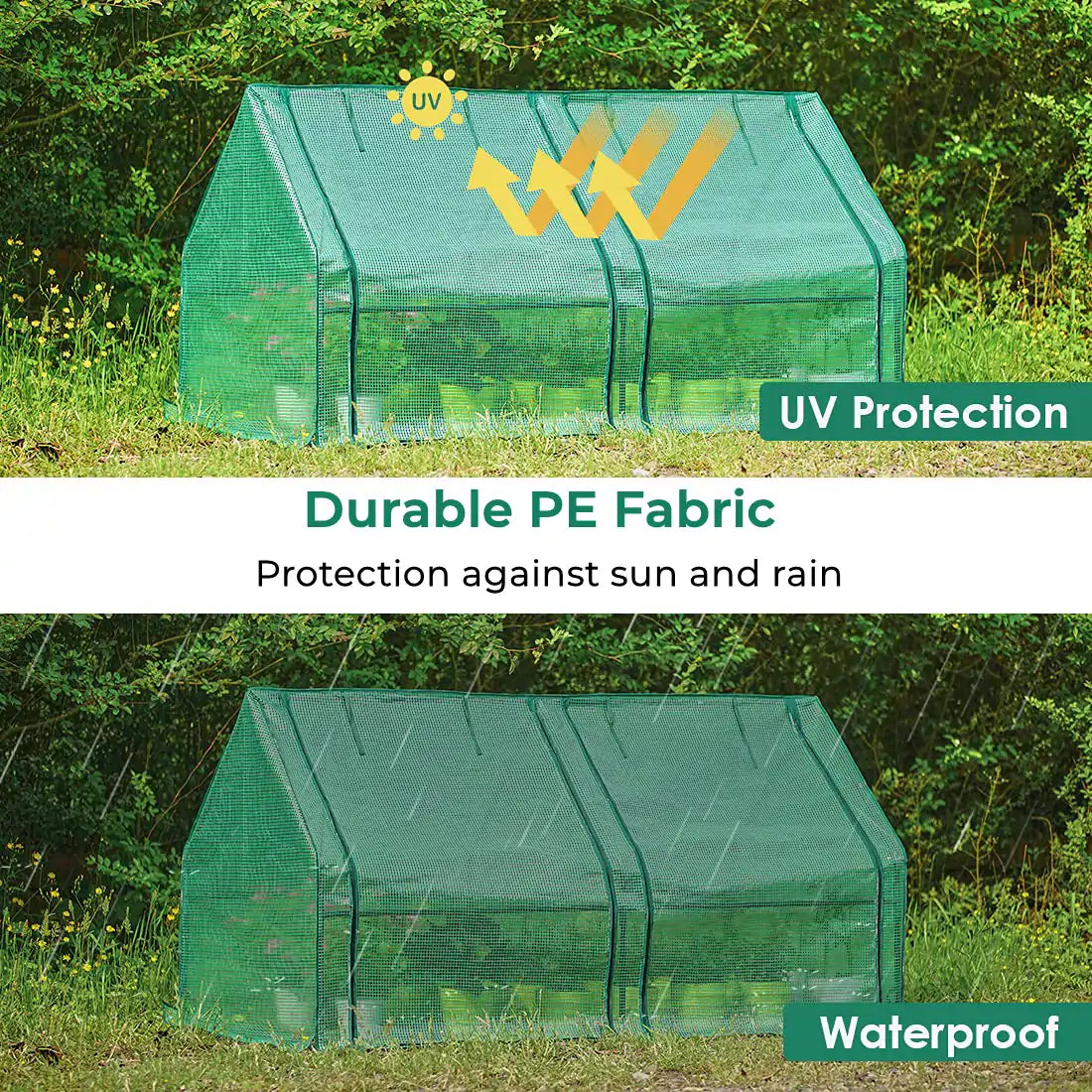 mini greenhouse Durable PE Fabric#color_green