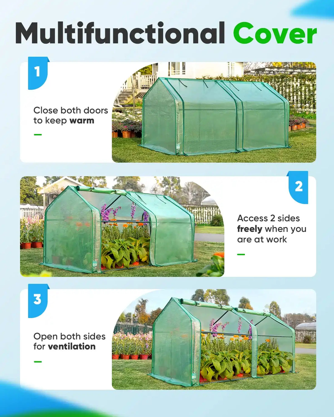 mini greenhouse versatile doors#color_green