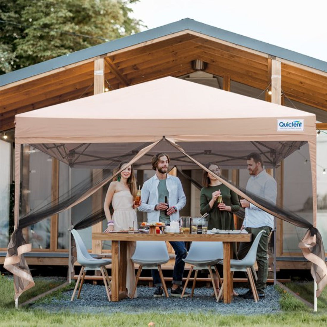 quictent 8x8 canopy tent#color_tan